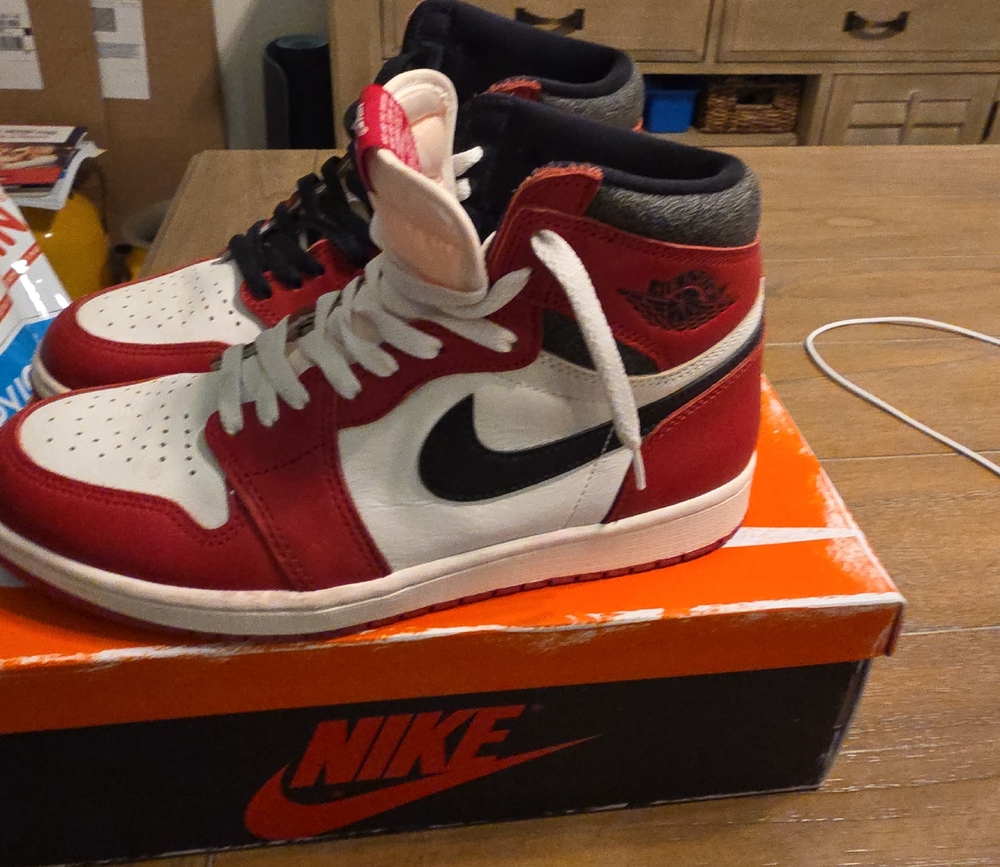 Nike Black, Red, and White High-Tops. one time used